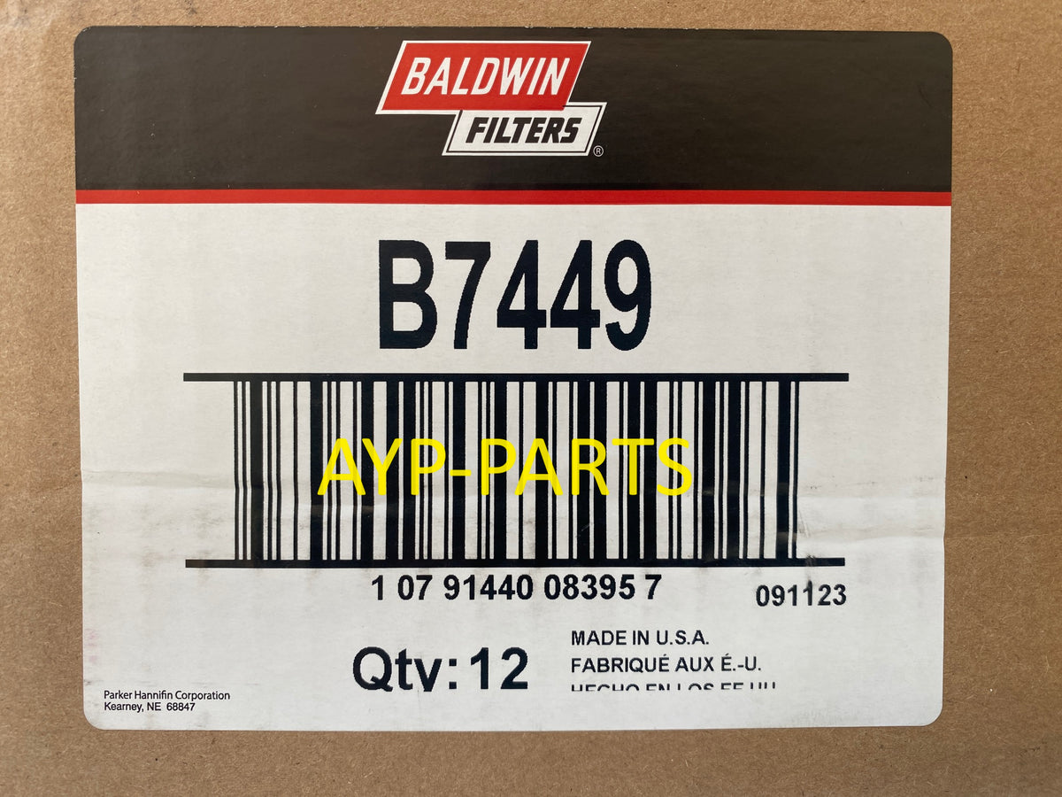 B7449 (CASE OF 12) BALDWIN OIL FILTER LF17531 A077 – Auto/Truckparts