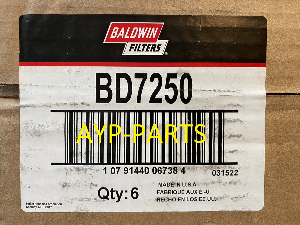 BD7250 (CASE OF 6) BALDWIN OIL FILTER LF9025 DT466E DT570 HT570 Maxxforce  a566