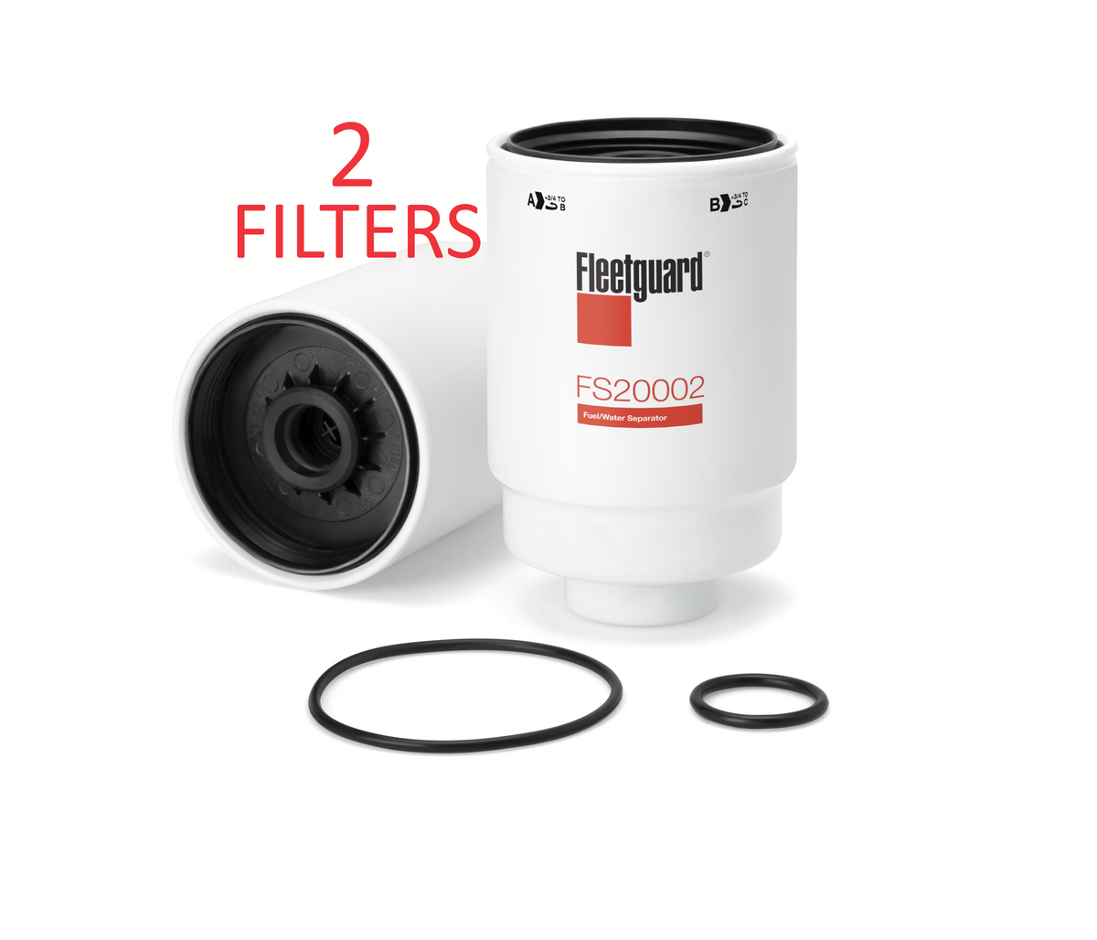 Fs20002 2 Pack Fleetguard Fuel Filter Bf46062 A727 Autotruckparts 6617