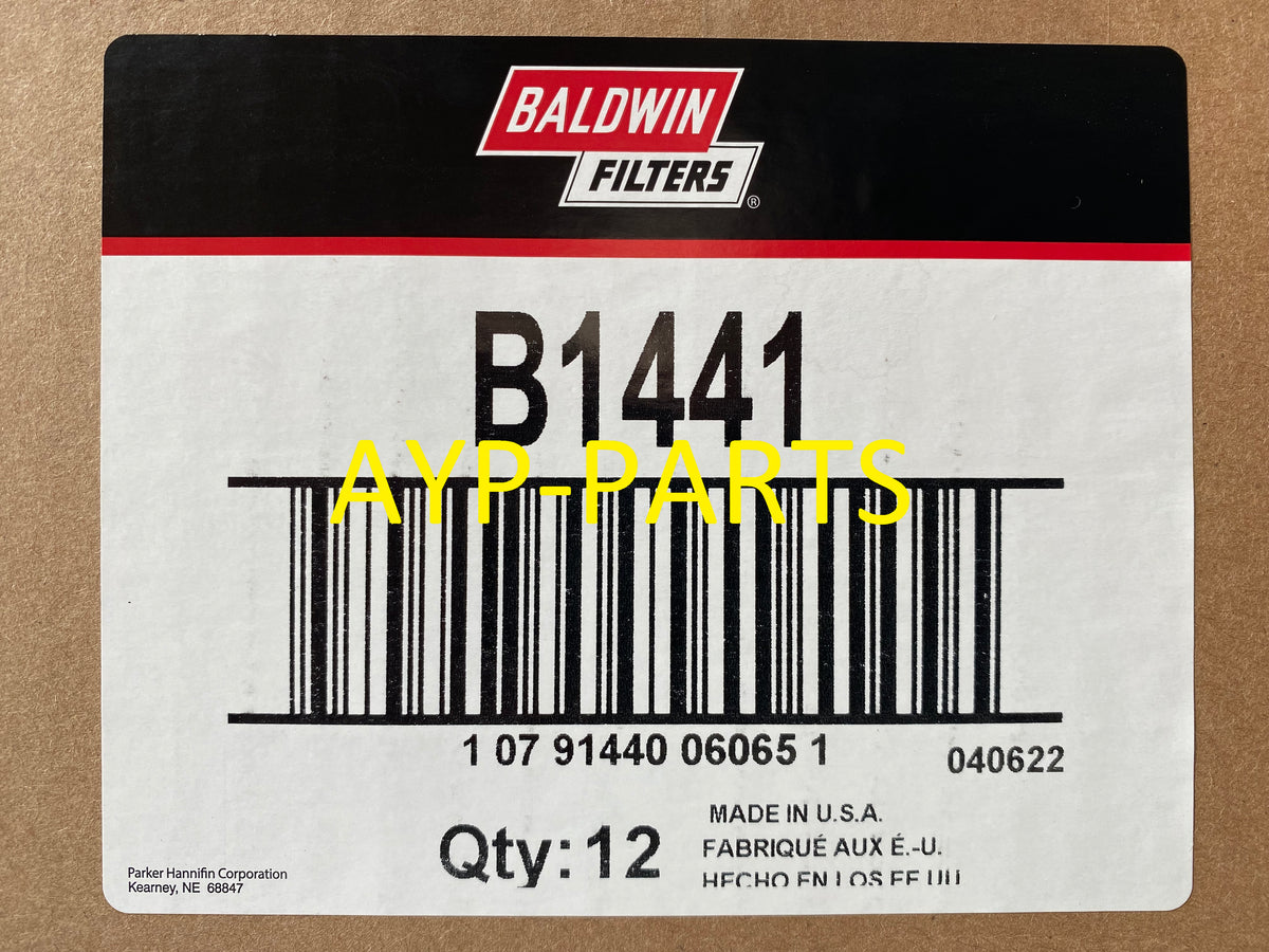 B1441 (CASE OF 12) BALDWIN OIL FILTER LF16102 Chevrolet & GMC 6.6L Duramax  a206