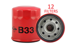 B33 (CASE OF 12) BALDWIN OIL FILTER LF3614 a284