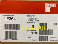 LF3641 (CASE OF 12) FLEETGUARD OIL FILTER B7025 Case 440 440T Series 3, TK units a264